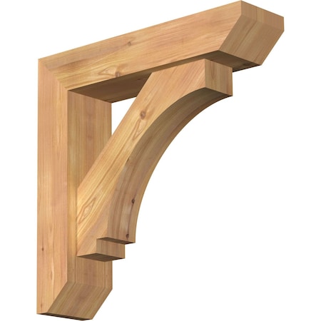 Ekena Millwork Imperial Slat Smooth Bracket w/ Offset Brace, Western Red Cedar, 5 1/2"W x 22"D x 22"H BKT0604X22X22IMP06SWR